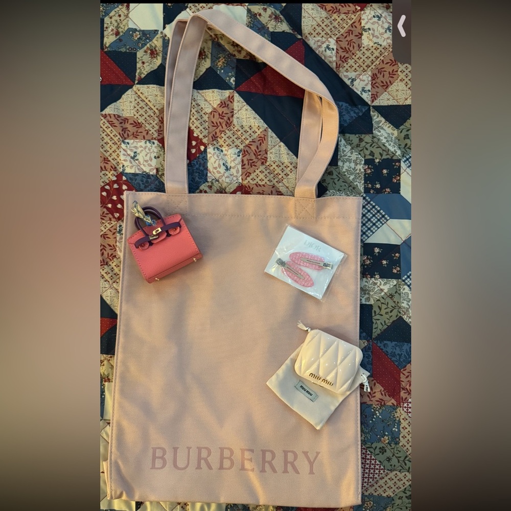Pretty in Pink Bundle- Burberry Pink Tote, Miu Miu mirror & more